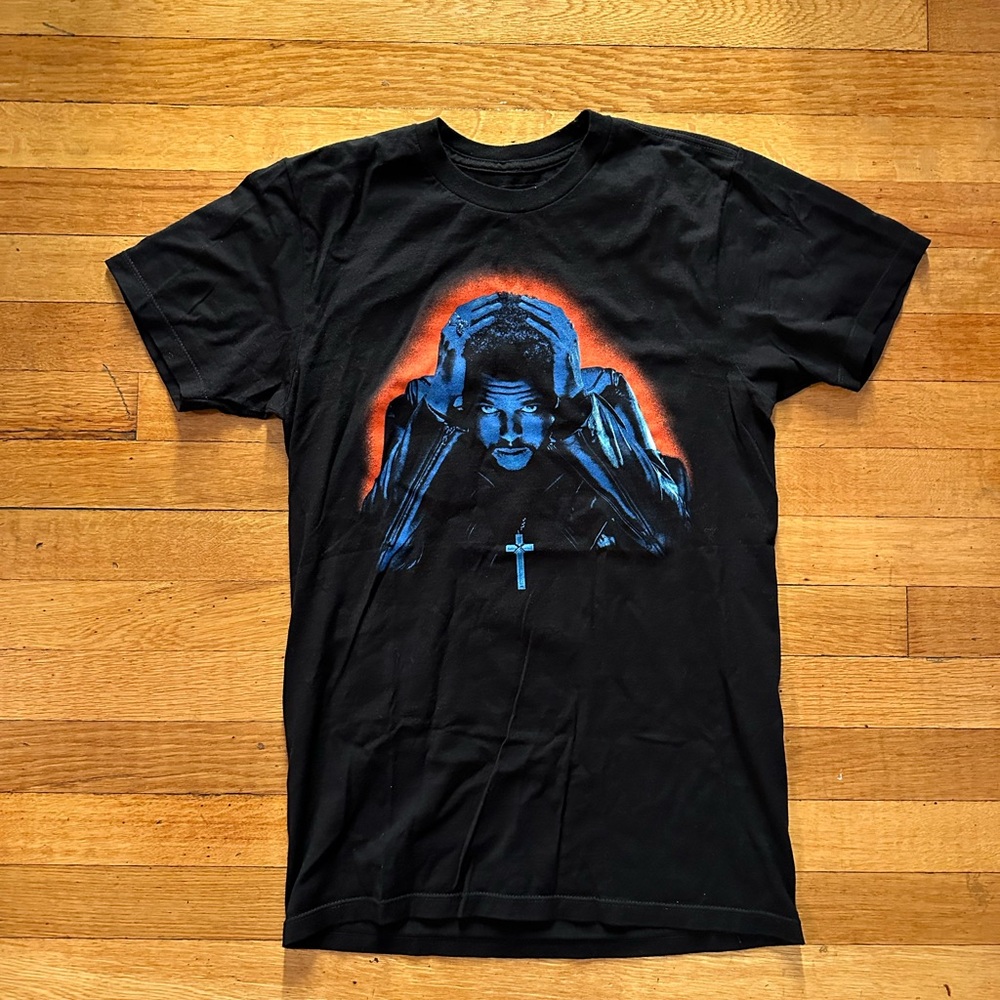 XO The Weeknd Starboy 2016 Graphic Black S/S Official Merch Crewneck T-Shirt SM